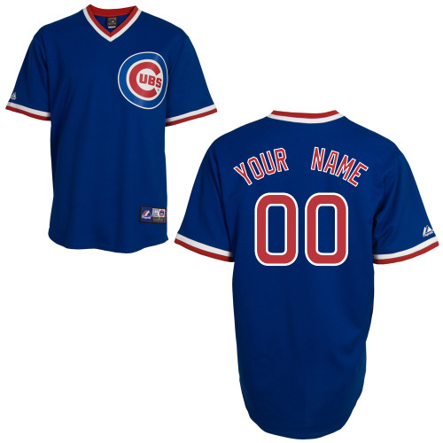 Customized Youth MLB jersey-Chicago Cubs Authentic Alternate 2 Blue Baseball Jersey